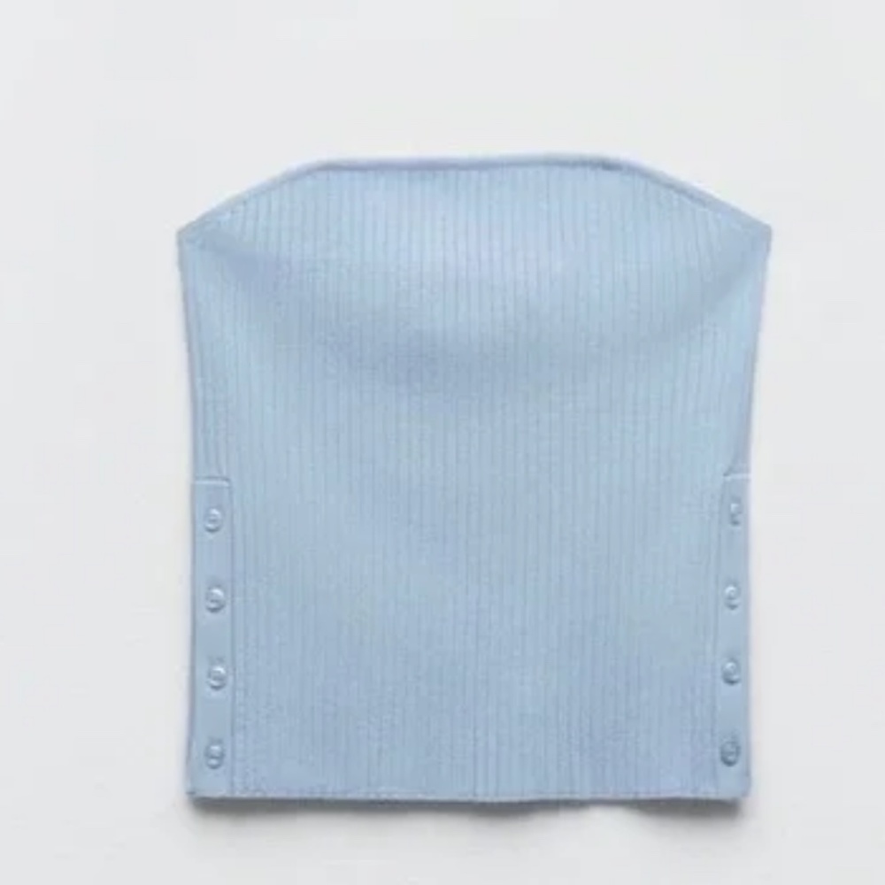 NWT ZARA BUTTONED KNIT CROP TOP